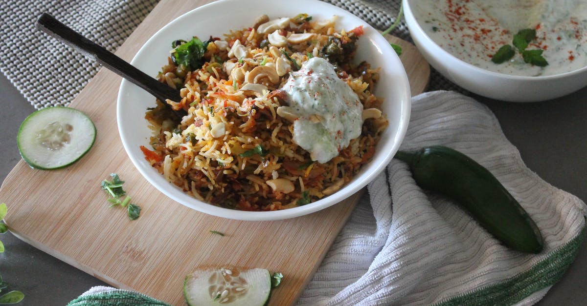 10-kilo biryani rice in check-in baggage - Photograph of a Dish with Rice and Nuts