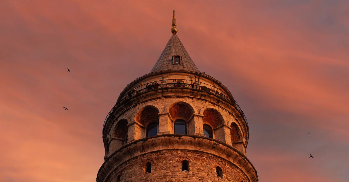 12 hour stopover in Istanbul (Atatürk) - A Close-Up Photography of Galata Tower During Golden Hour