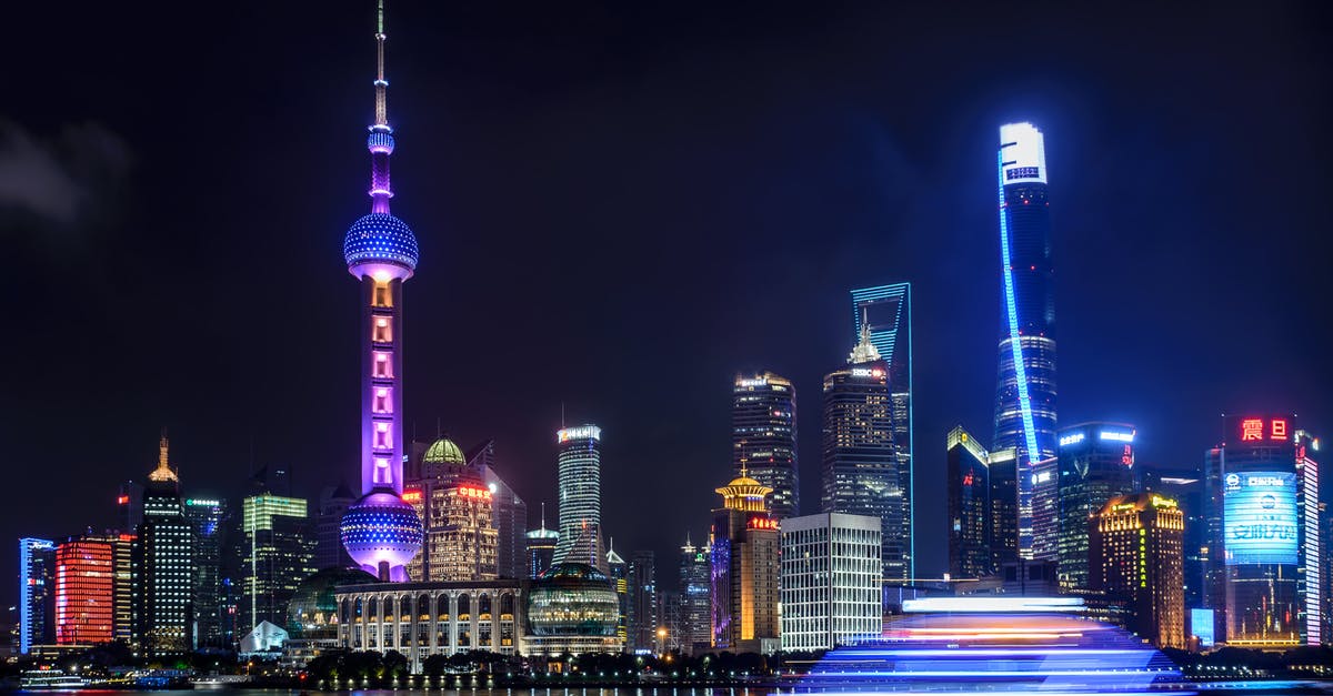 24 hour visa free transit at Shanghai - Landscape Photo of Night City