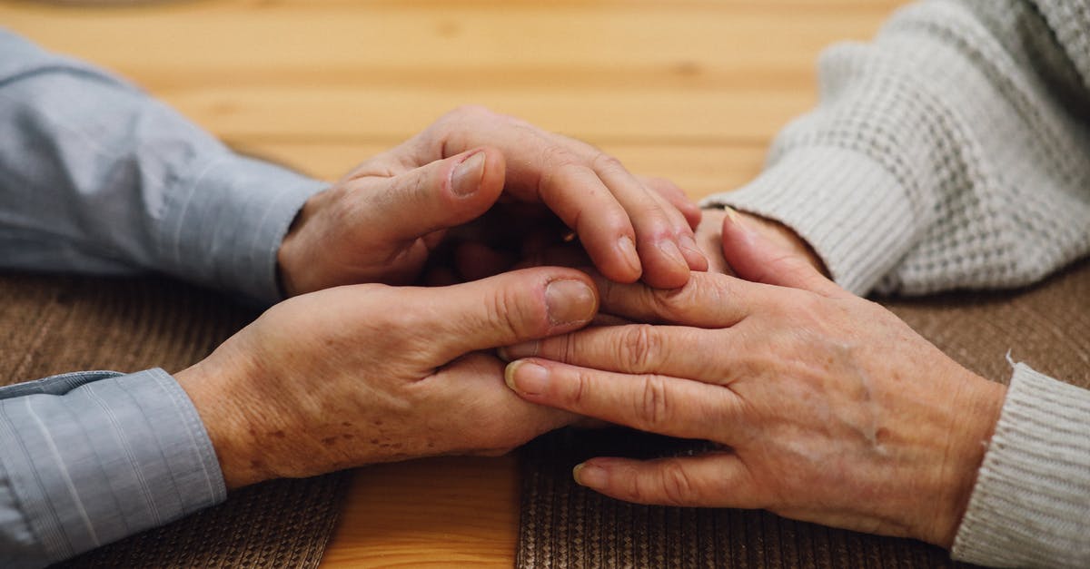 3 month old's hands swabbed at security? - Free stock photo of couple holding hands, cute, elderly couple