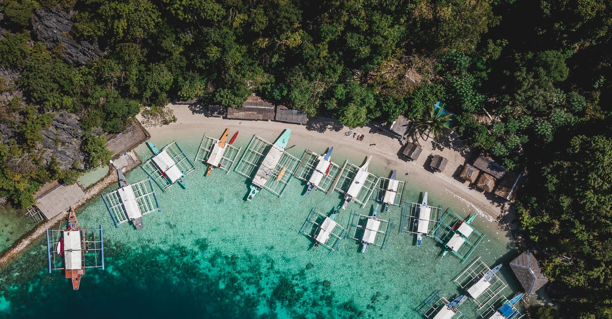 6 months visa for Germany from Philippines - Top View Photo of Motorboats on Beach