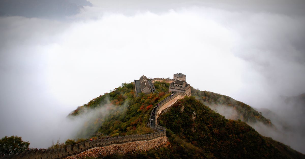 72h China transit visa: Which airlines offer interlining in Beijing? - Aerial Photography of Great Wall of China