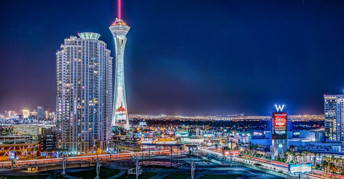 A website to select just hotels on the Strip in Las Vegas? - View of Metropolitan Area at Night