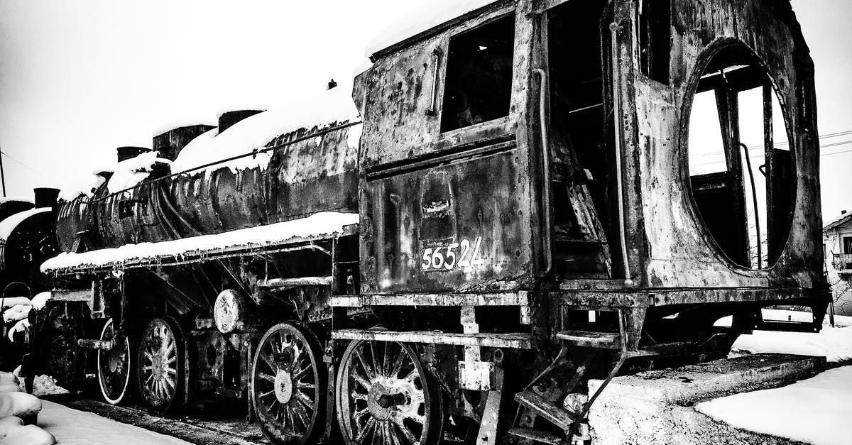 Abandoned railway stations in Japan - Grayscale Photo of Train