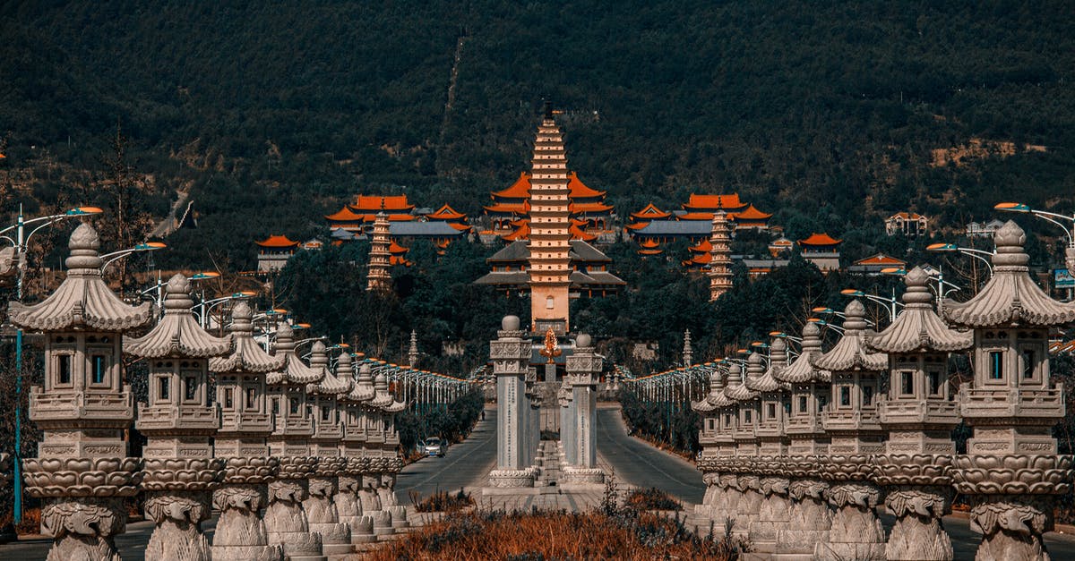 Accommodation that accepts foreigners in Dandong, China - Facade of a Temple