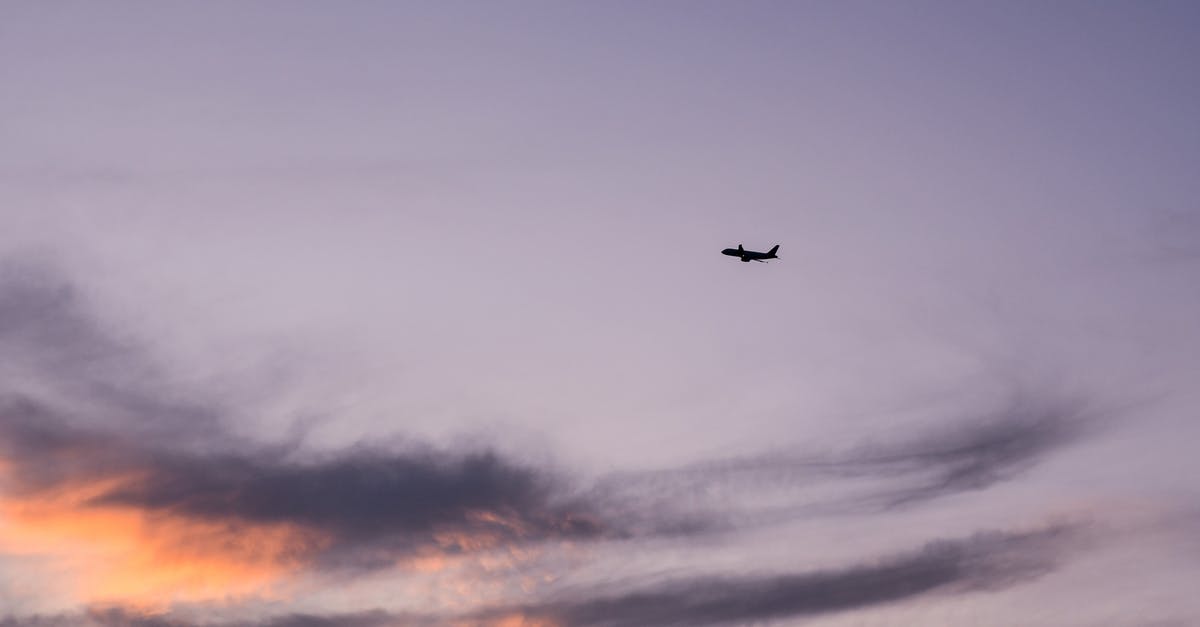 Air Transit in Bucharest question - Silhouette of an Airplane Flying in the Sky