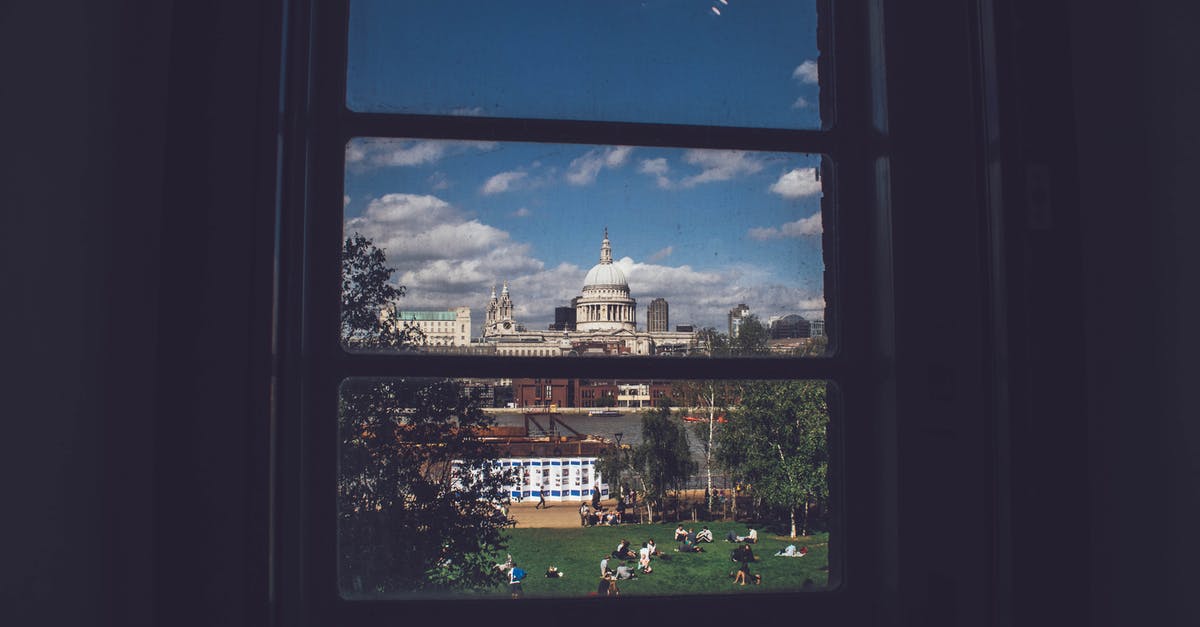 Air travel back home UK to USA - Window Overseeing St. Paul's Cathedral