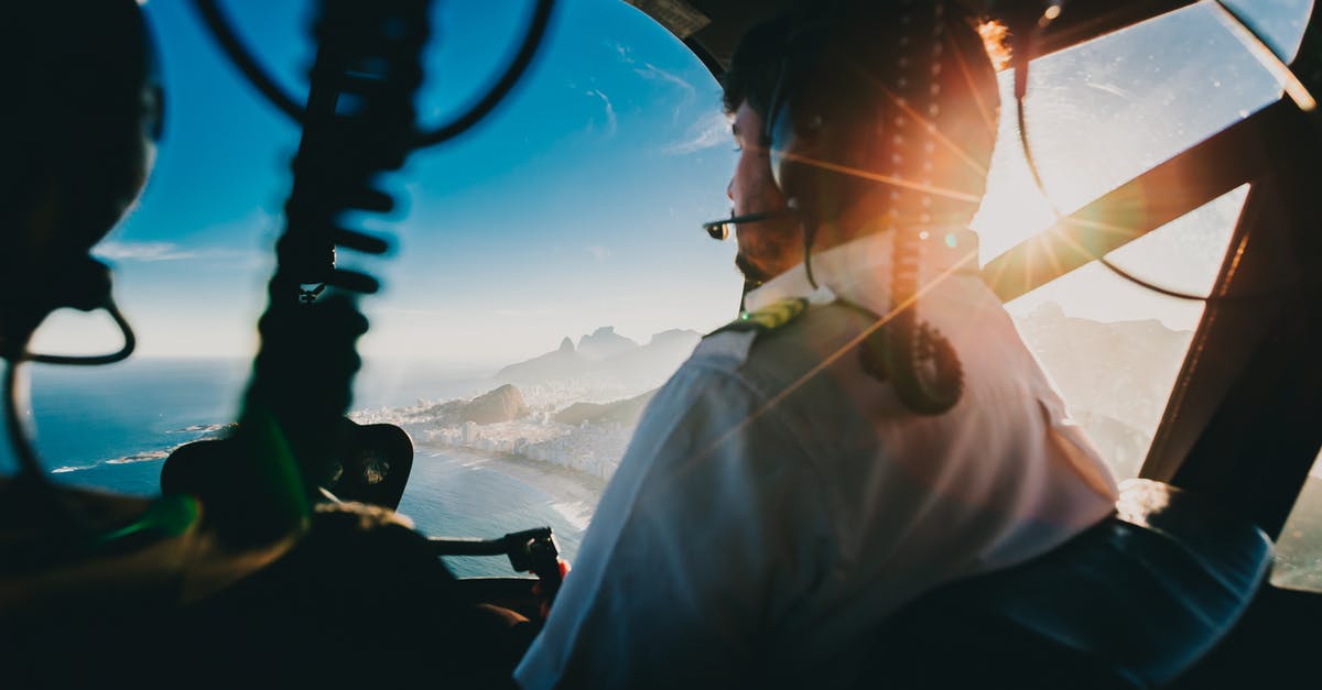 Aircraft headphone volume - Man Flying Helicopter