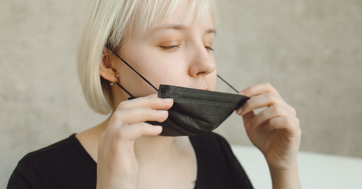 Airfare refunds for coronavirus - A Woman in Black Shirt Removing Her Face Mask