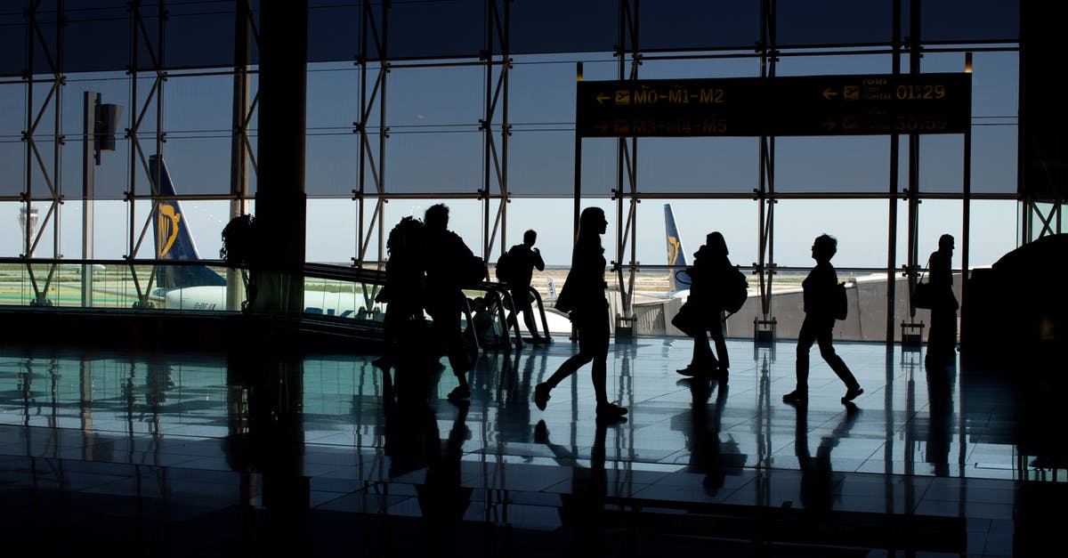 Airport security checkpoint controlling carry-on luggage amount? - Silhouette of People at the Airport