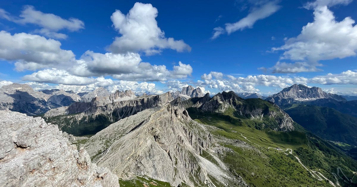 Albania to Italy with interrail pass - 
An Aerial Shot of Rocky Mountains in Italy