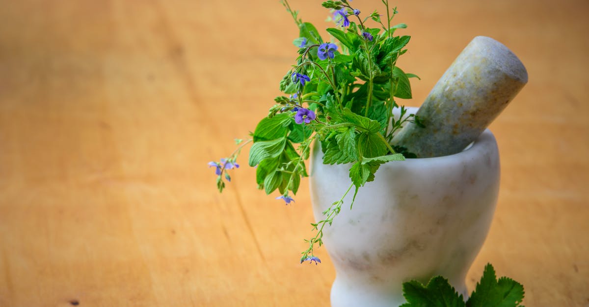 Alternative to Marion-Dufresne for Kerguelen Islands - Purple Petaled Flowers in Mortar and Pestle