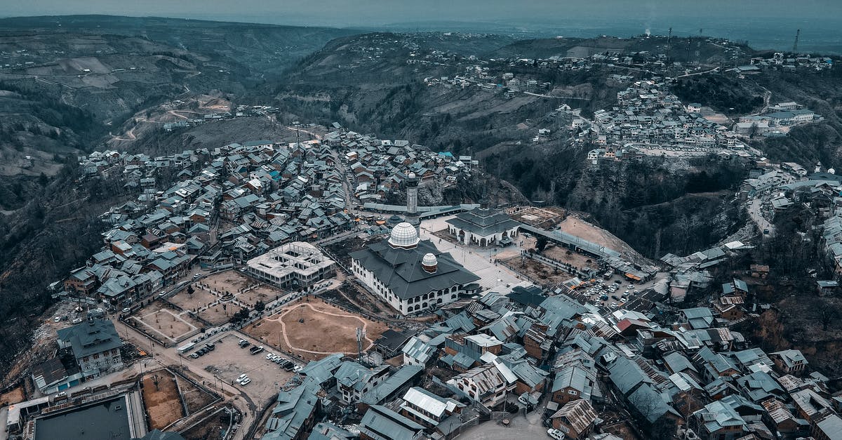 Am I allowed to bring 10 lbs whey protein into India - Aerial Photography of Charar-I-Sharief in Bugdam District