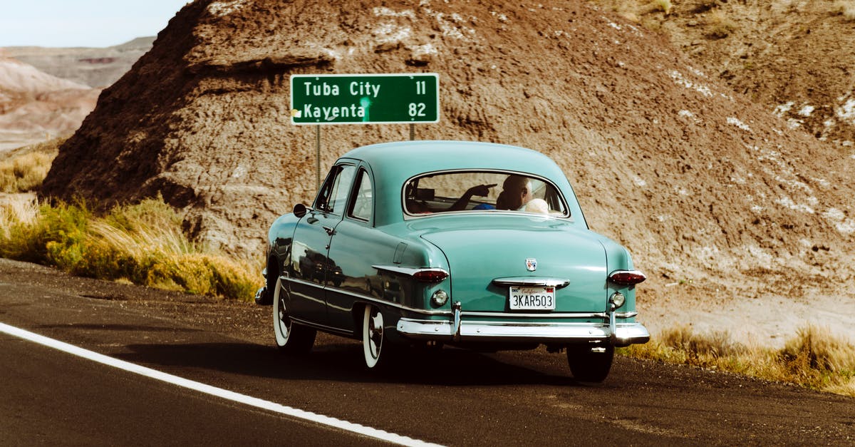 American renting car in UK - Teal Volkswagen Beetle