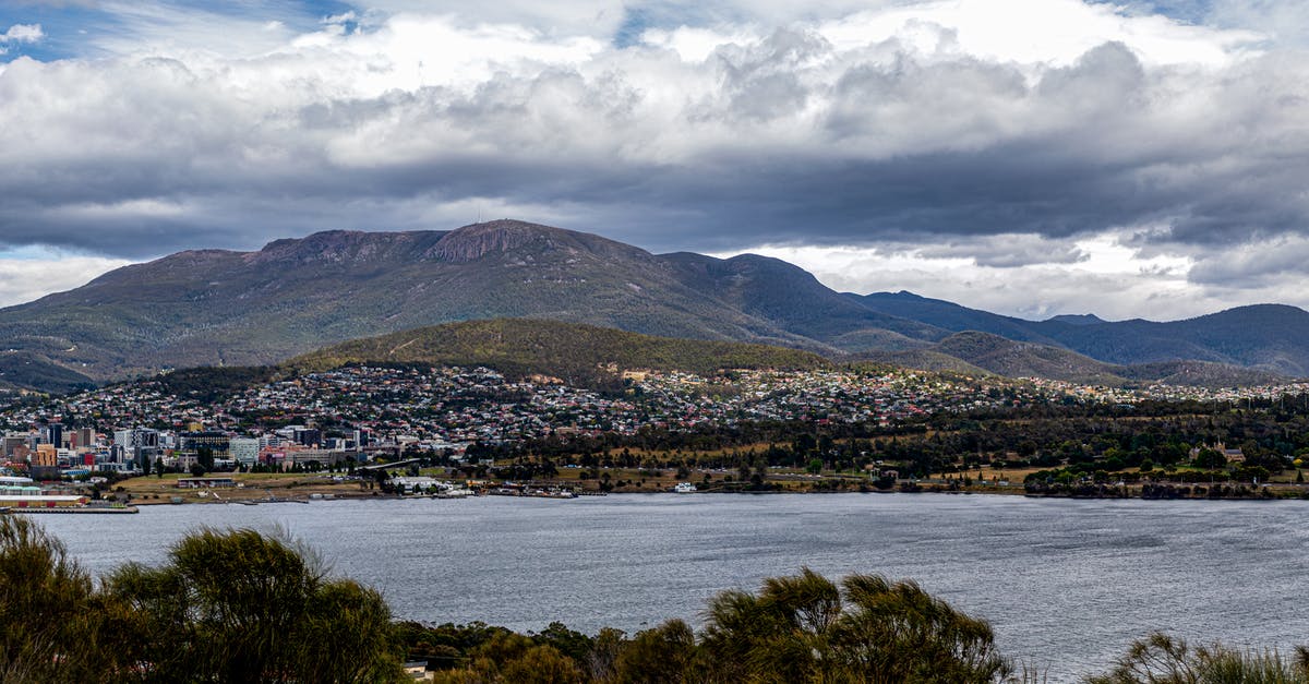 American TSA locks in Australia - Hobart as seen from the Rosny Hill Lookout