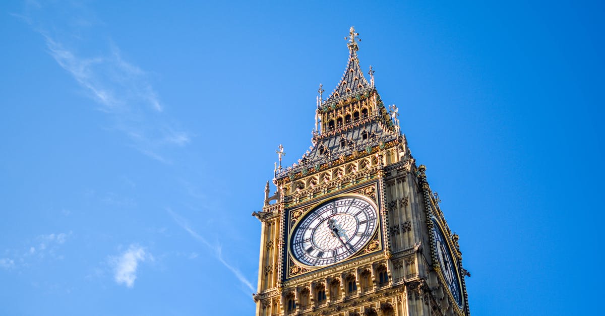 Amount of time outside of UK before re-enter after visa expiration - Low Angle View of Clock Tower Against Blue Sky