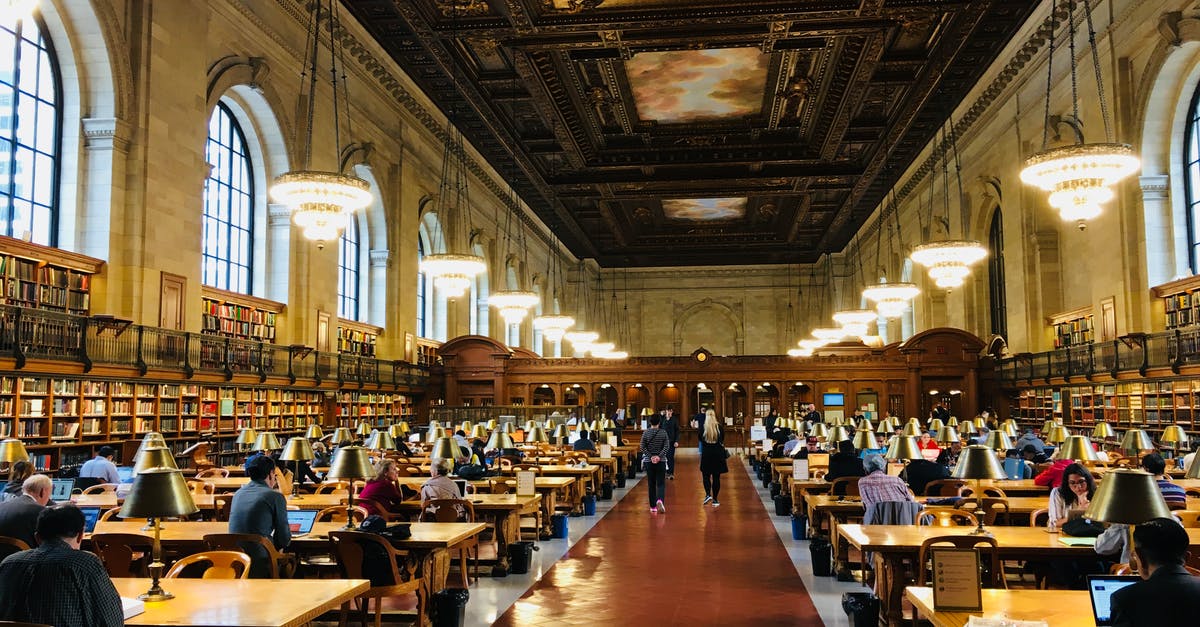 Amtrak Seating NY to DC - People Inside the The New York Public Library