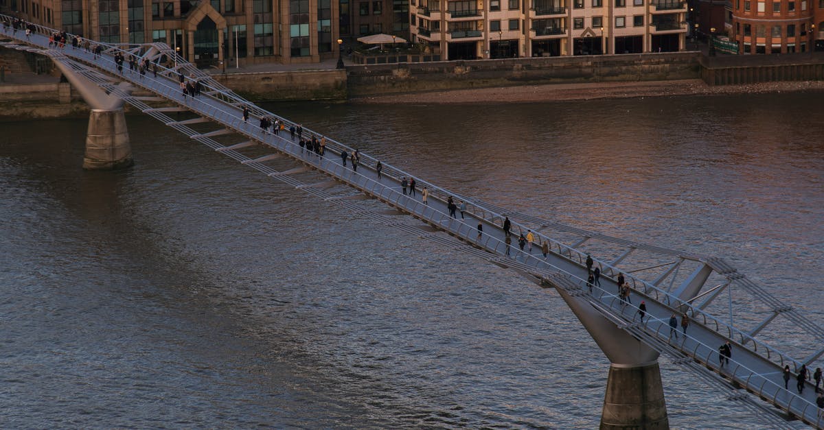 Applying for Schengen visa from UK - Millennium bridge over rippling river