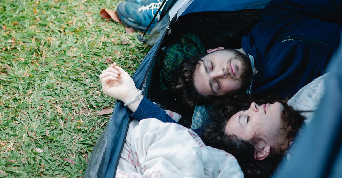 Applying for UK Visa for honeymoon trip - Young couple resting together in tent