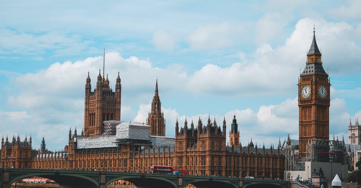 Applying for US tourist visa from UK - Palace of Westminster and Big Ben, London, England