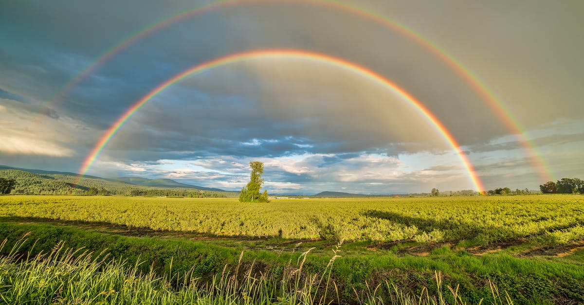 Applying for visa outside country of origin - Crop Field Under Rainbow and Cloudy Skies at Dayime