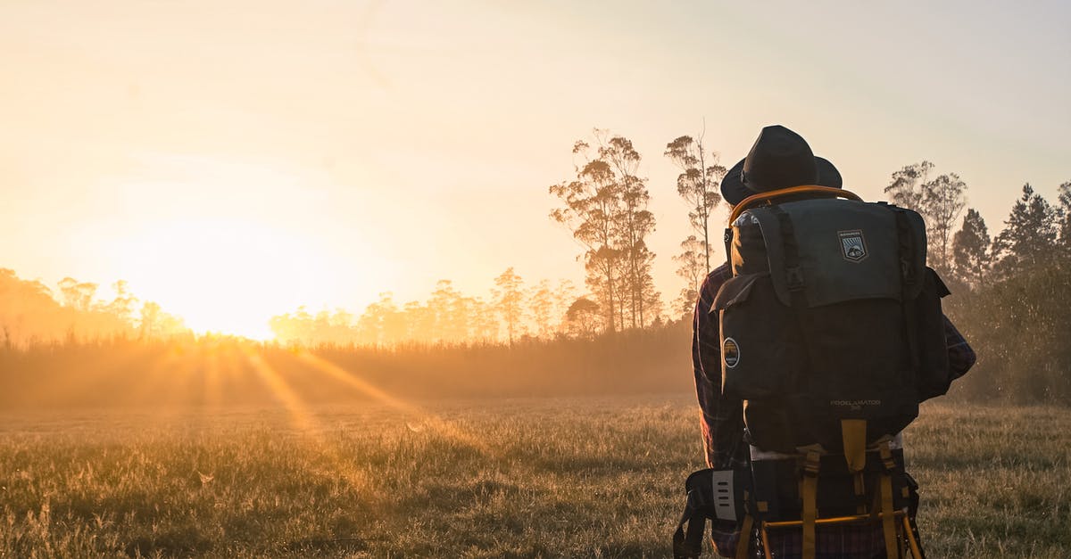 Are permits required for camping in Finnish national parks? - Man in Black Backpack during Golden Hour