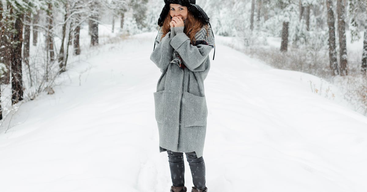 Are snow spikes for boots allowed in hand luggage? - A Beautiful Woman with Her Hands Near Mouth Standing on Snow Covered Ground