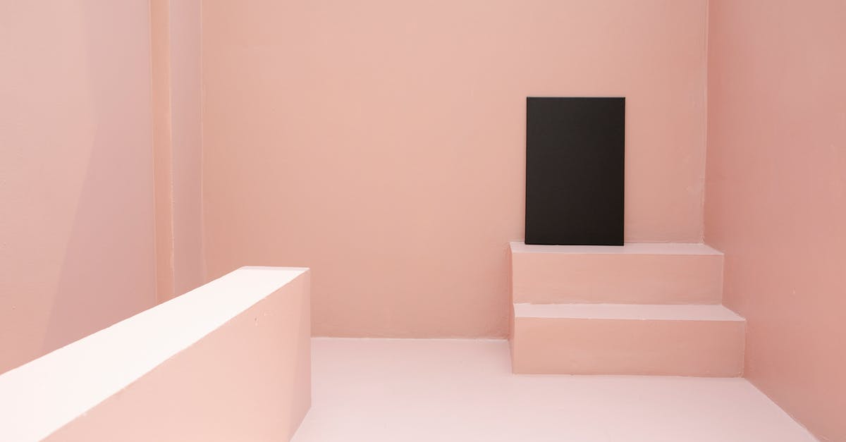 Are there any airlines that offer WLAN? - Black canvas placed on staircase in pink room