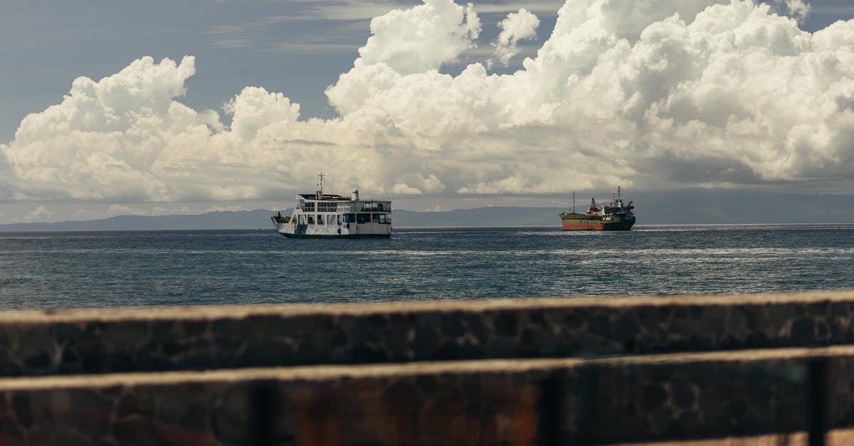 Are there any ferries between Okinawa and China? - White and Black Ship on Sea Under White Clouds and Blue Sky