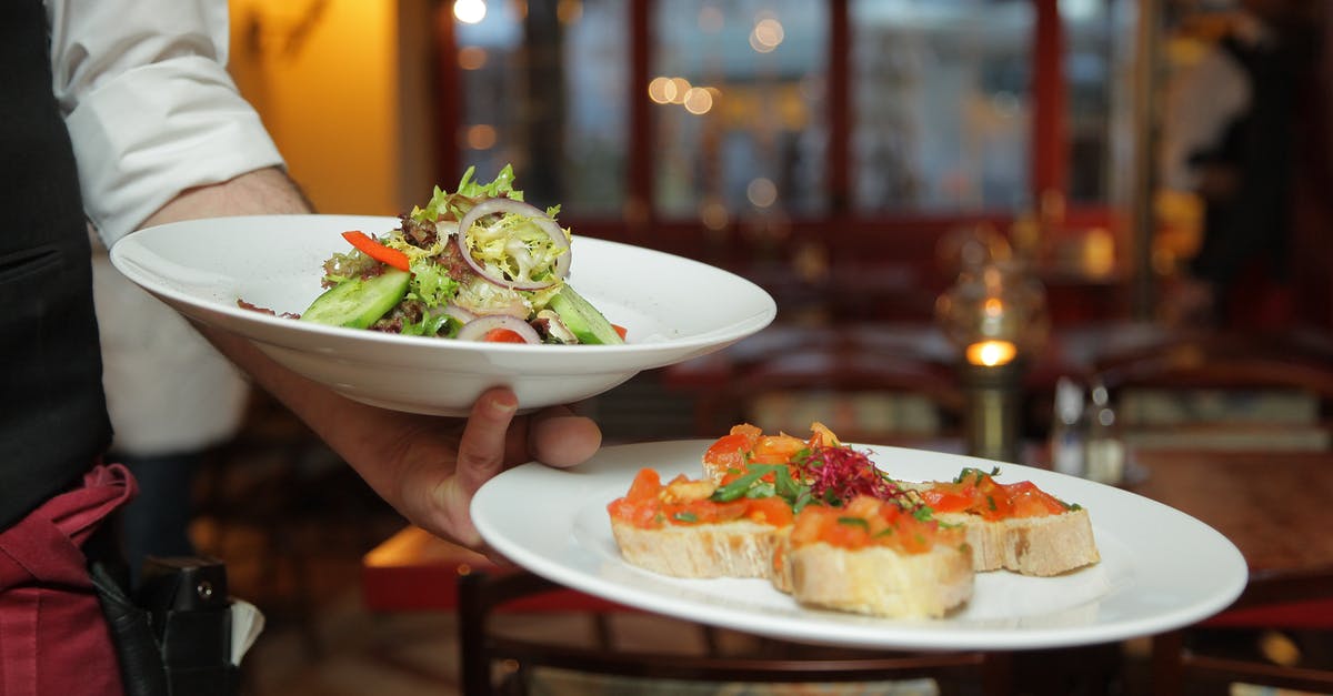 Are there any meat substitute restaurants in Taipei? - Person Holding Pastry Dishes on White Ceramic Plates