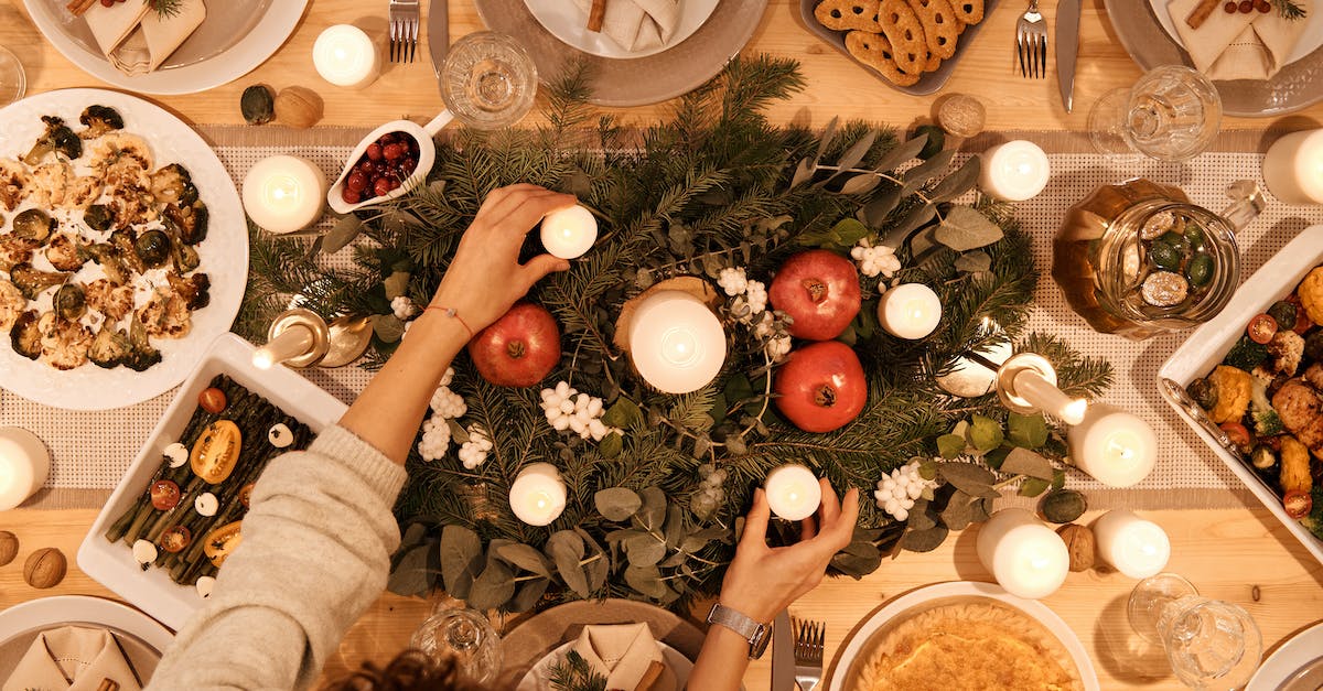 Are there any places that serve Korean food in Doi Mai or Mangalia in Romania? - Top View of Table Set-Up for Christmas Dinner