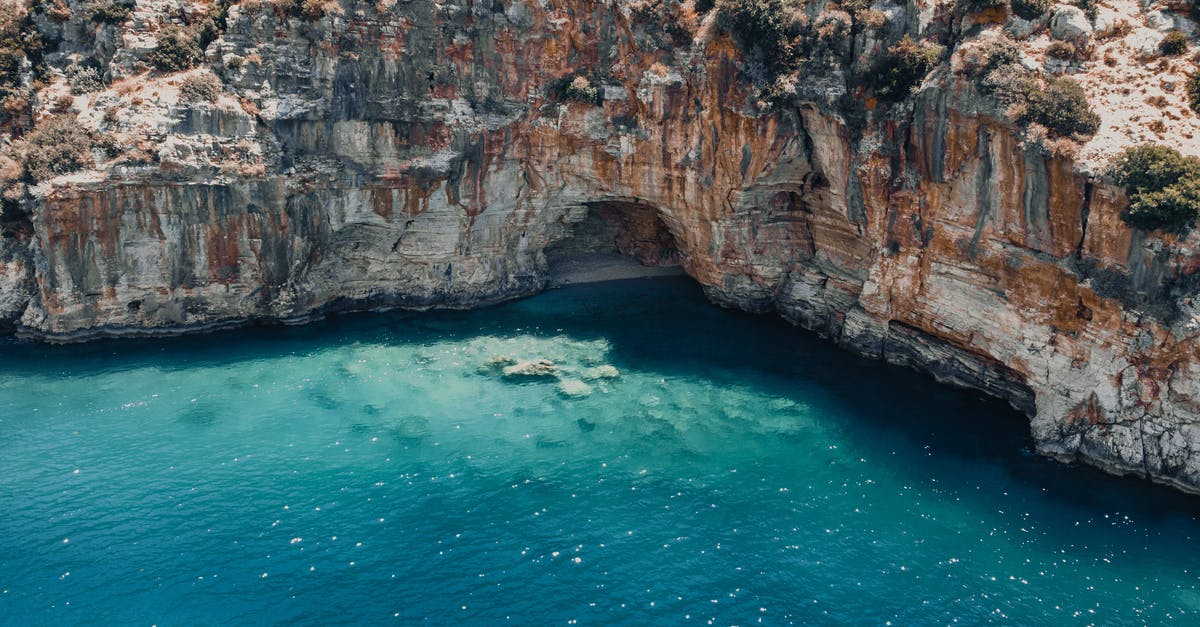 Are there ferries from west coast of Turkey to Greece? - A Cove on a Sea Coast at Antalya in Turkey