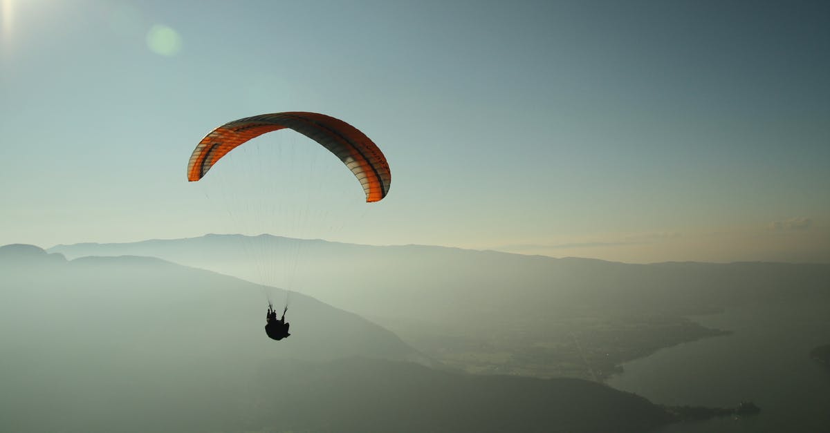 Are there paraglide/paramotor operators around Lake Toba? - Man Using Parachute
