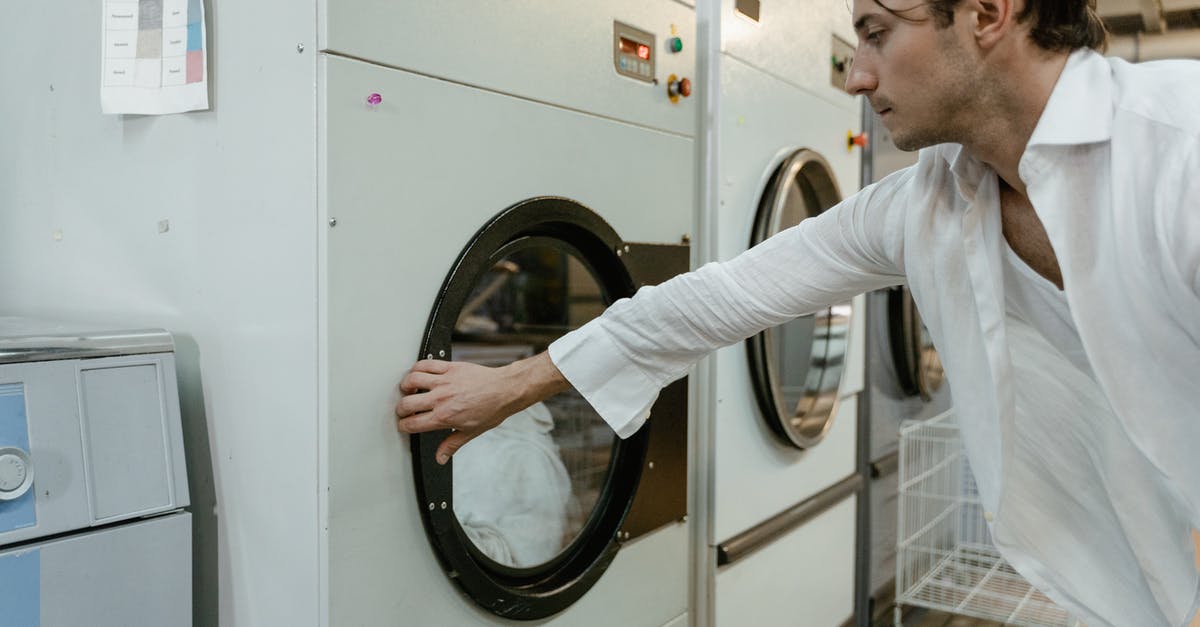 Are there self-service laundries in Arendal? - Man Holding the Washing Machine Door