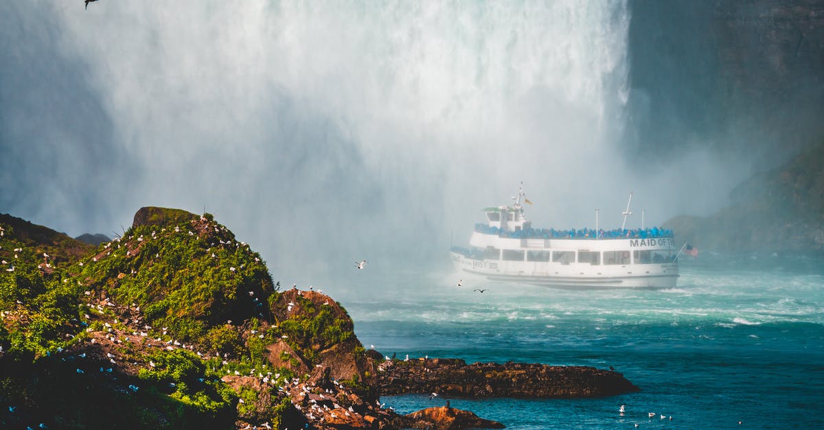 are there shuttles to Canary Island ferry ports - Photo of Ship Near Waterfalls