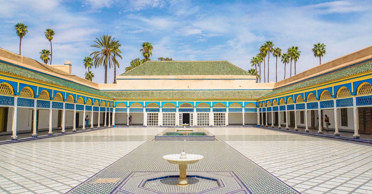 Availability of ATMs and exchange places in Morocco - Bahia Palace in Marrakesh, Morocco 