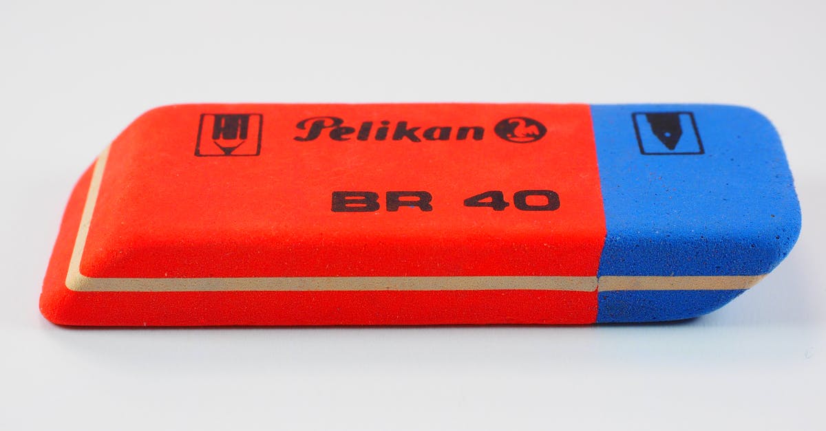 B1/B2 Visa Error - Red and Blue Pelikan Br 40 Eraser on White Surface