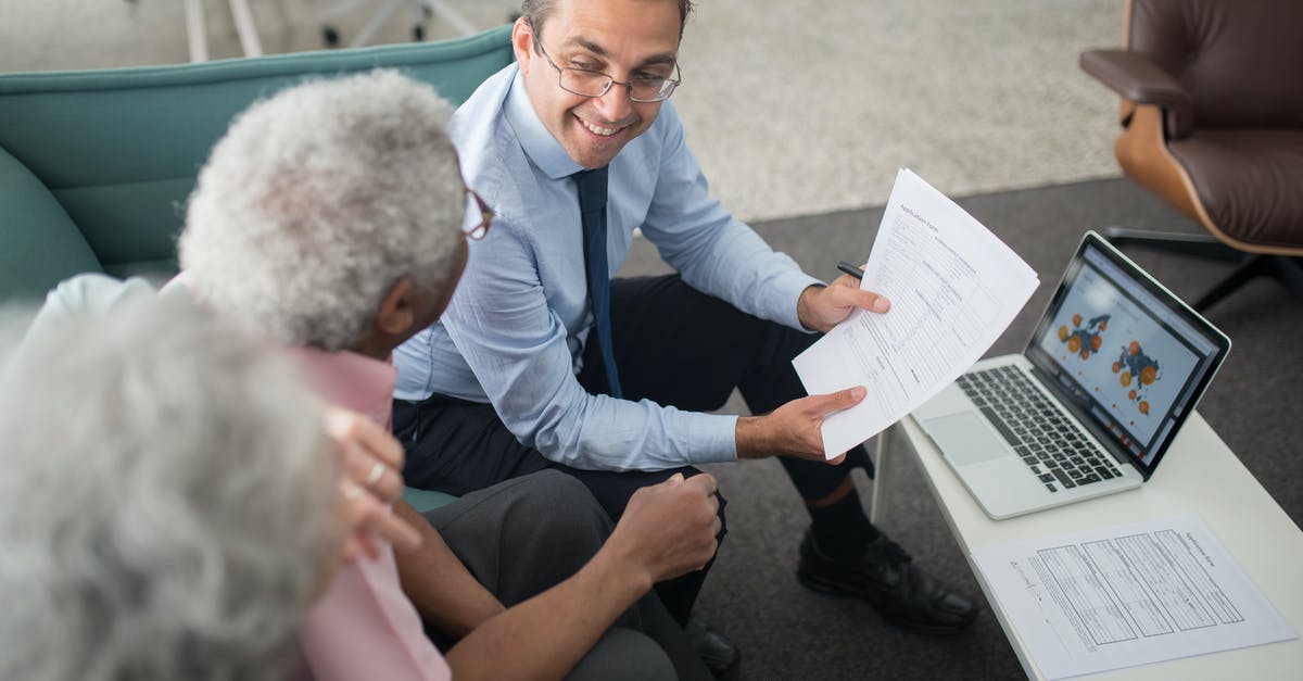 B-1/B-2 Visa Working with US clients - An Agent Showing Documents to an Elderly Man