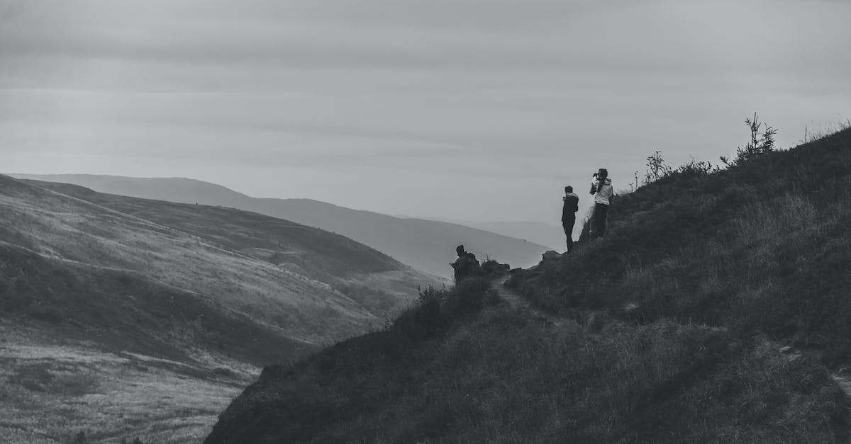 Backpacker 'social groups' for Hippie trail, Gringo trail etc - Unrecognizable travelers on edge of hill