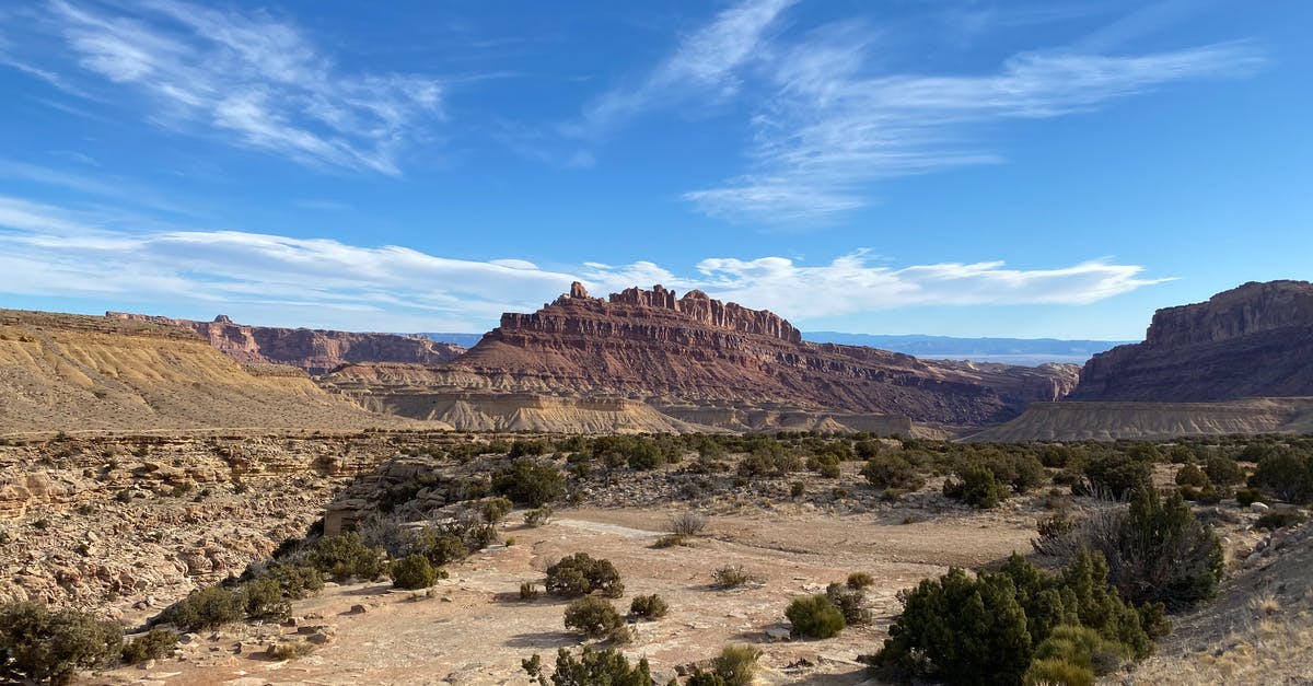 Backpacking with visa B2 in USA - Brown Rocky Mountain Under the Blue Sky