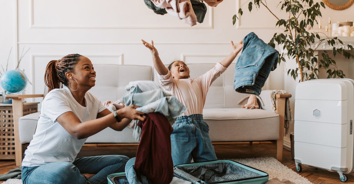 Baggage policy Etihad or American Airline? - Mother and Daughter Playing with Clothes