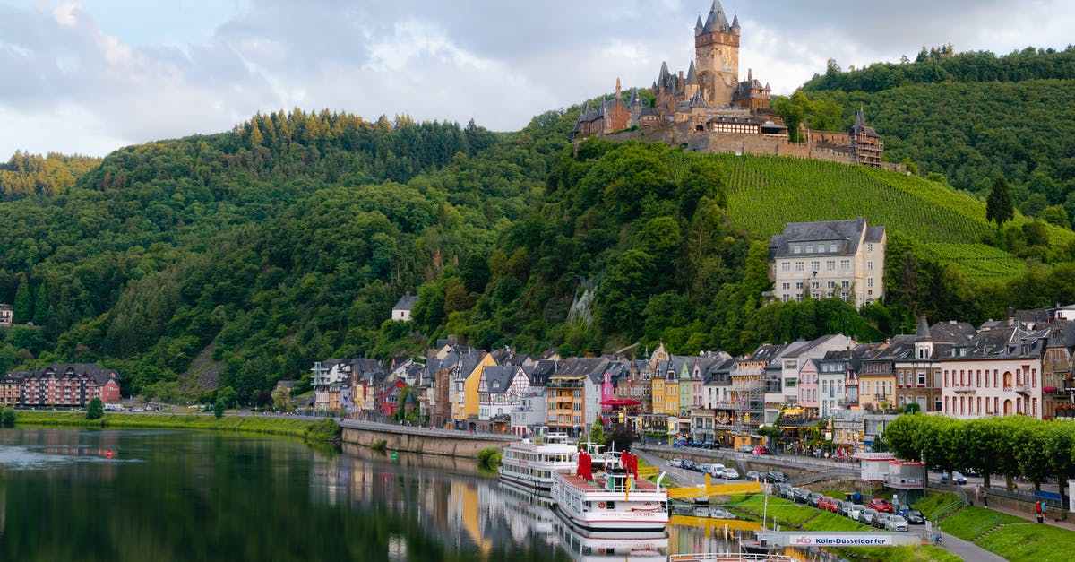 Beaches on lakes in Germany - security aspects - Castle on Hill over Village Near Body of Water