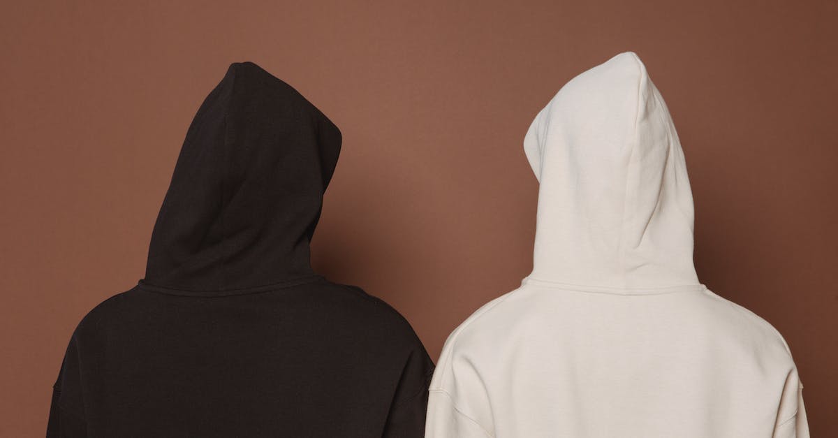 Being safe in an unknown place [closed] - Models and black and white hoodies in studio