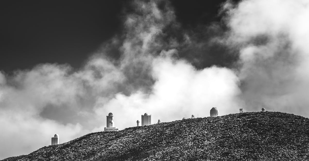 Best 'private' spots for stargazing on Mountain Teide, Tenerife - Grayscale Photo of Castle on Hill