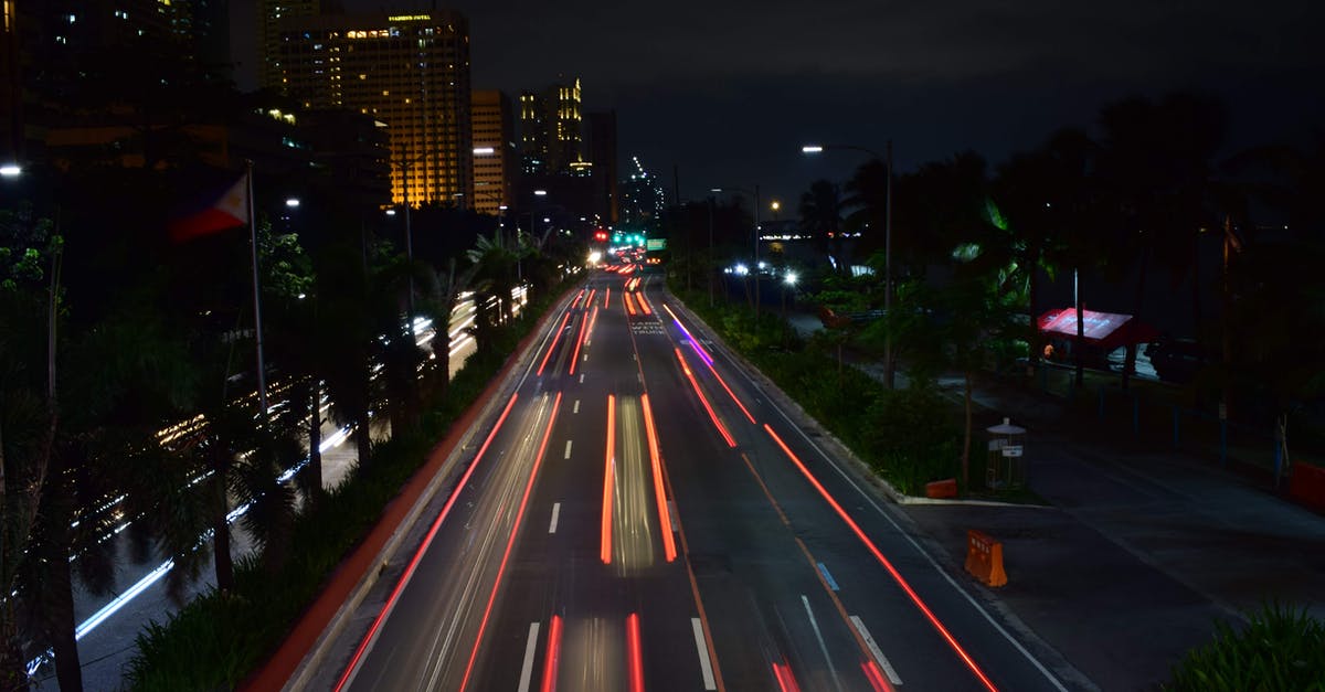 Best way to travel from Palenque to Mexico city by road - Traffic in modern illuminated city at night