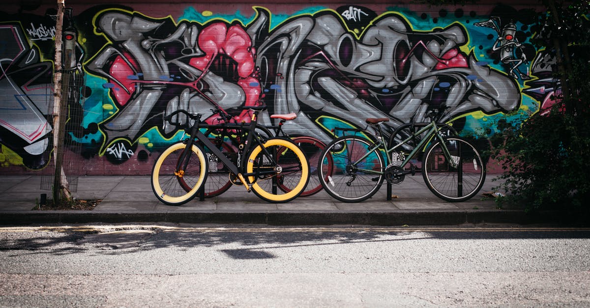 Bikes on TGV/THALYS - Black and Yellow Fatbike Beside Mountain Bikes