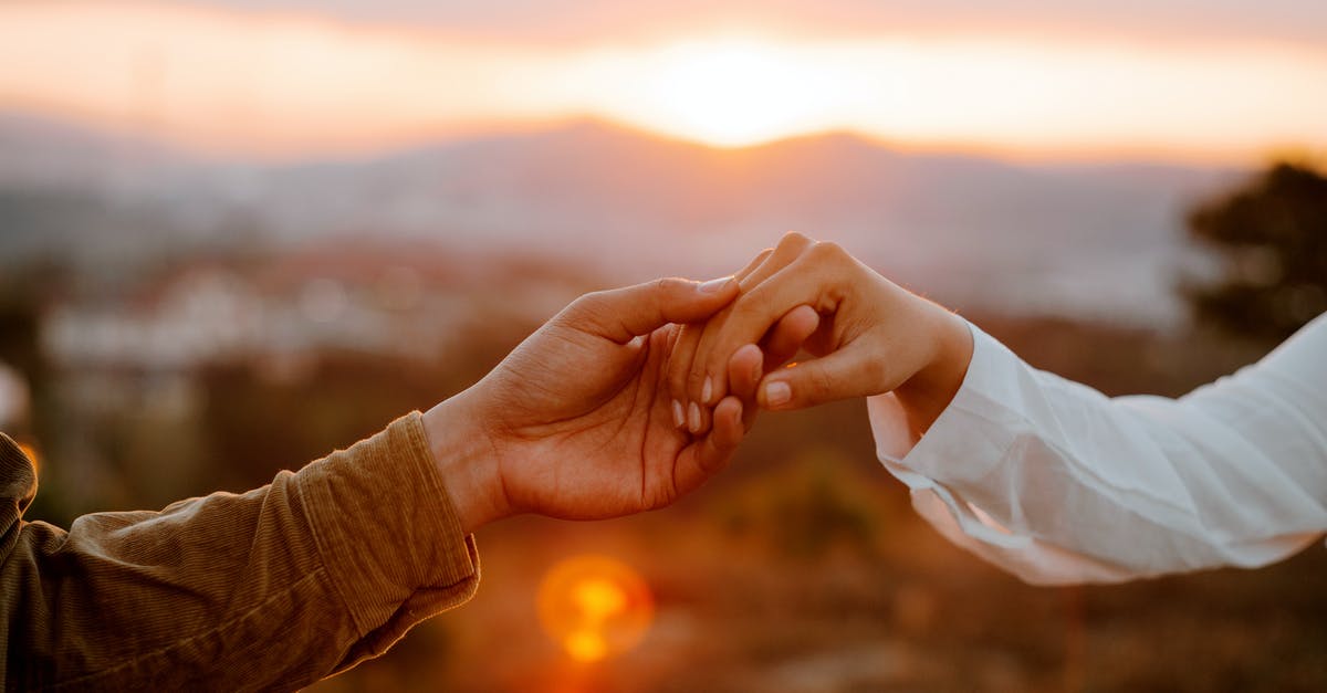 Biometrics for a second UK partner visa [closed] - Unrecognizable couple holding hands at sunset