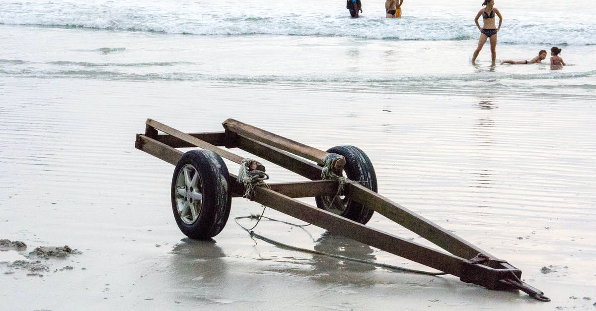 Birdwatching in Langkawi Island, Malaysia - Wooden Wheel Cart on Beach