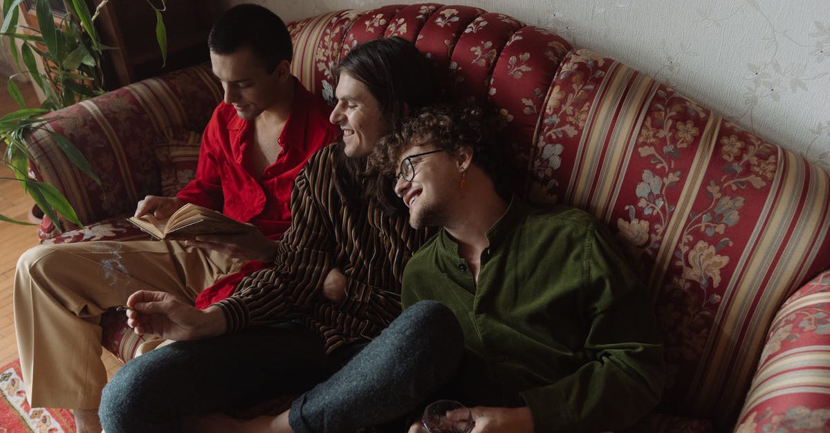 Booking with Third Party Sites - Man in Green Sweater Sitting Beside Woman in Red and White Stripe Shirt