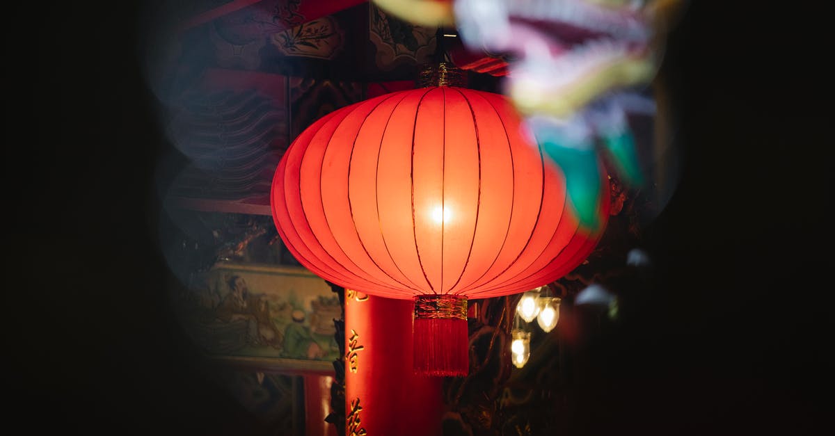 Boracay over Chinese New Year - Traditional Asian lantern and dragon head